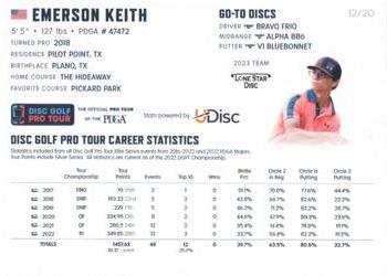 2023 Disc Golf Pro Tour - Silver #MPO28 Emerson Keith Back